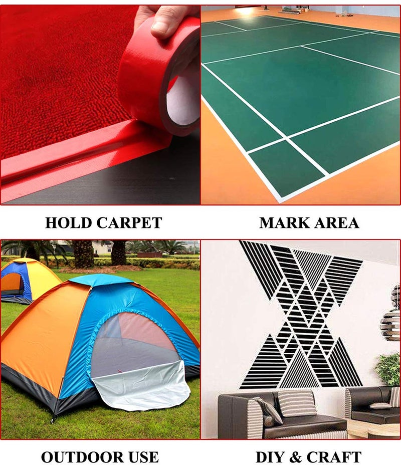 LLPT Duct Tape Premium Grade 1.6 Inches x 108 Feet x 11 Mil Easy Tear Residue Free Strong Adhesive Color Red (DT403) - Image 4